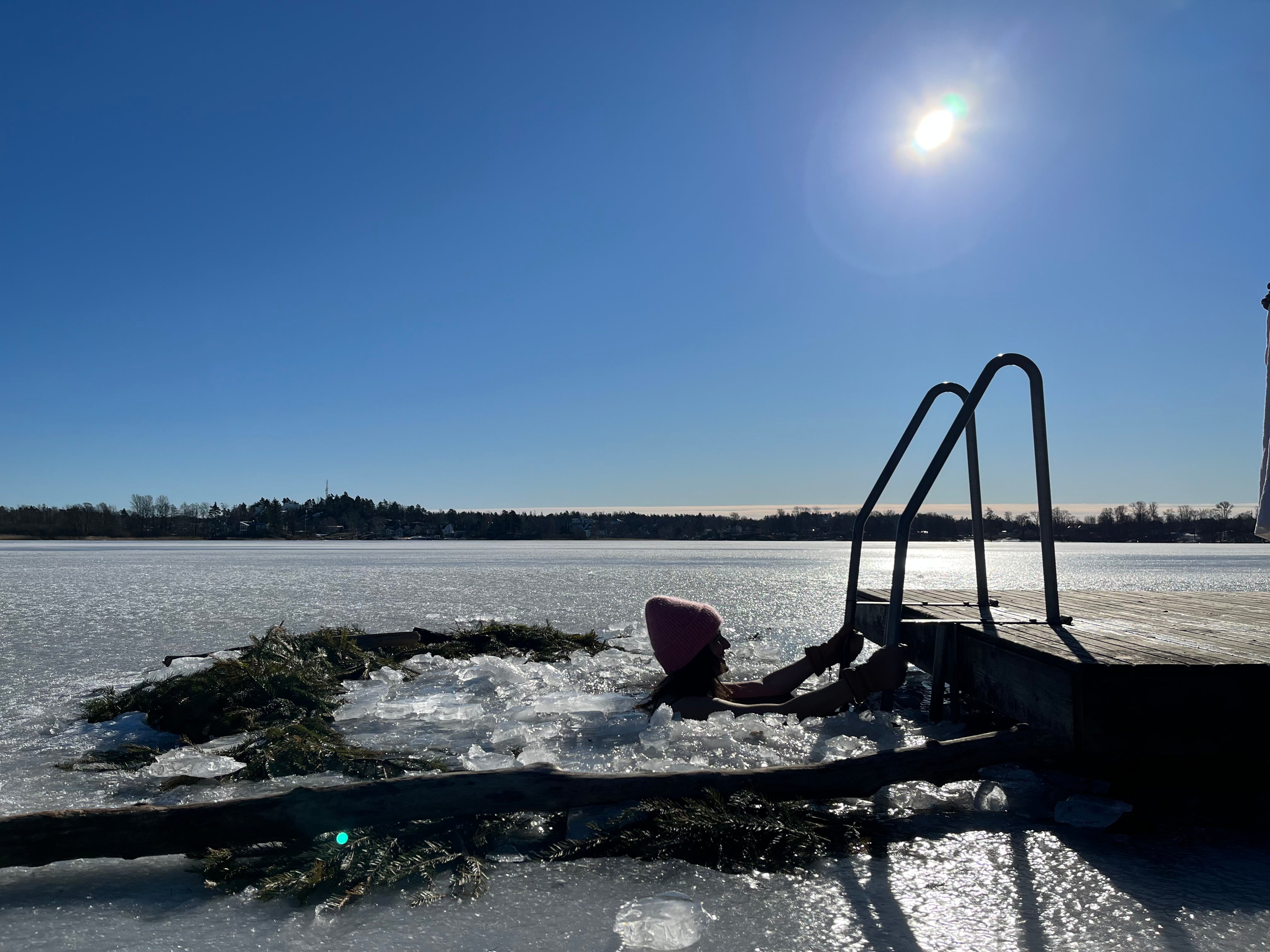 vinterbad med skor | Långholmen Kajak