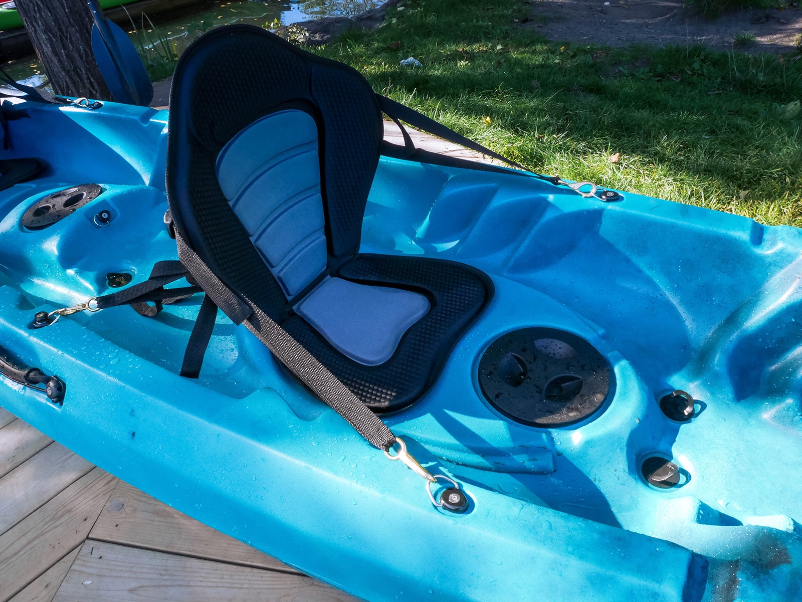 Havspaddeln Arktis - Sit on top kajak - Närbild på sitsen
